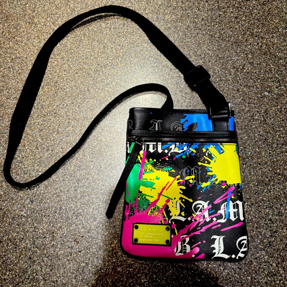 L.A.M.B Graffiti Splatter Bag By Gwen Stefani (80's Style Graffiti Design)